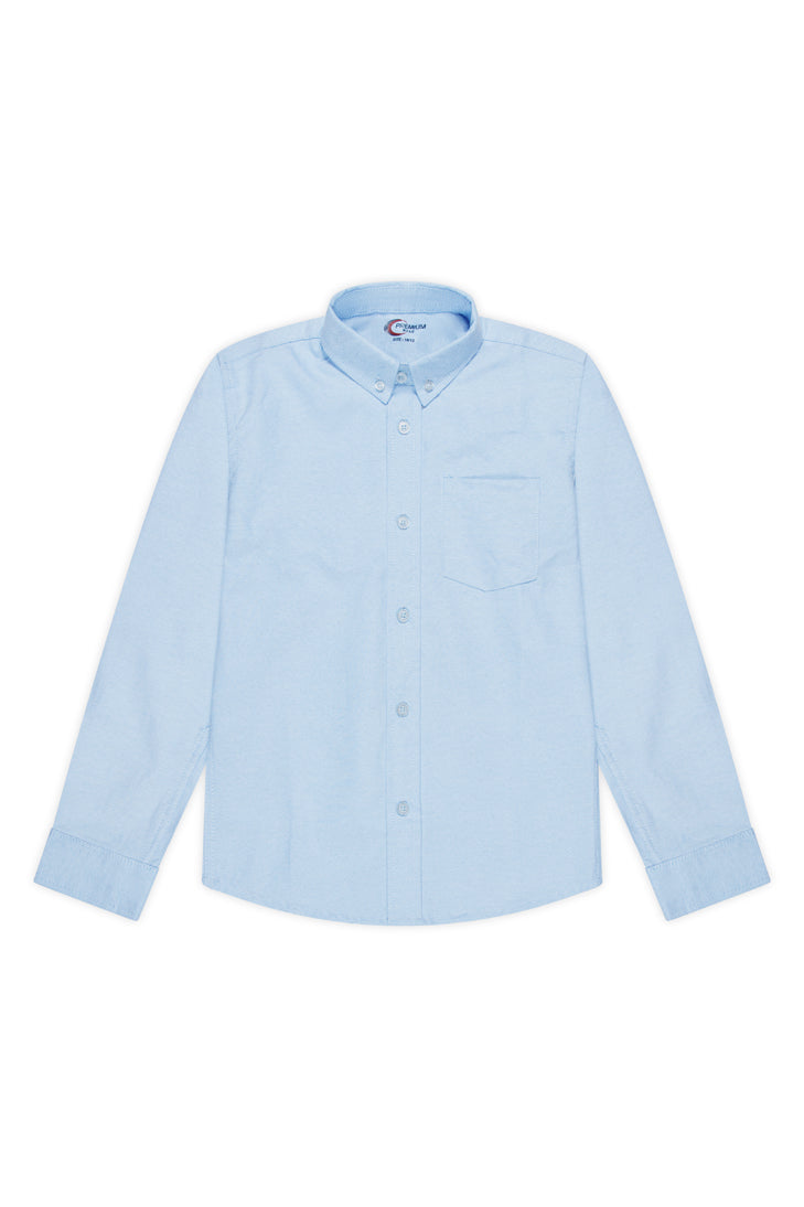 Oxford Shirt for Youth Classic Style and Comfort White / YXXS 3/4 Oxford Shirt for Youth Classic Style and Comfort White / YXXS 3/4