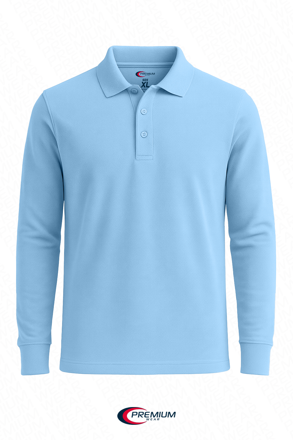 Long Sleeve Pique Polo Shirt – Classic Fit for Everyday Wear