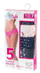 Ladies 5 pack Briefs - single