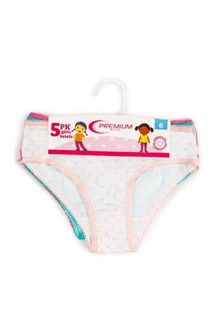 Girls 5 Pack Underwear