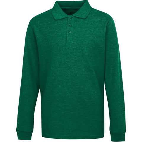 Men's Long Sleeve Pique Polo Shirt - Big Size