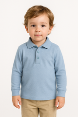 Boys/ Unisex Long Sleeve Pique Polo Shirt
