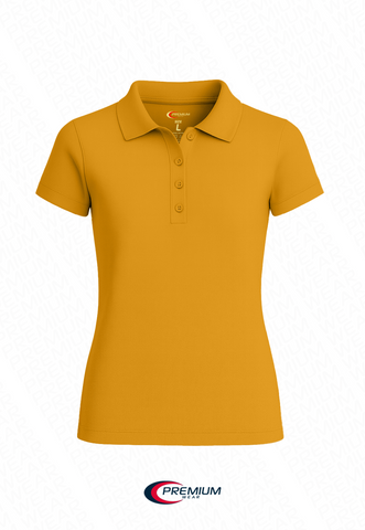 Girls Short Sleeve Pique Polo Shirt