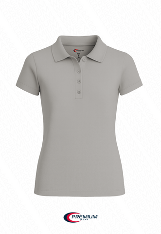 Girls Short Sleeve Pique Polo Shirt