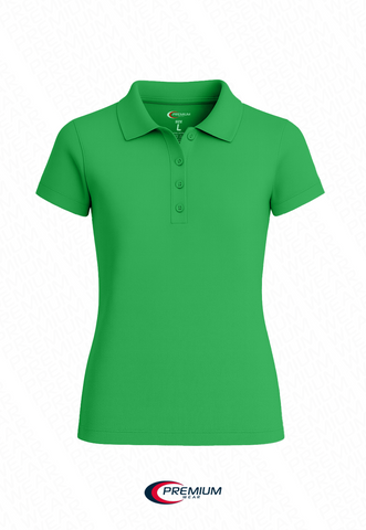 Girls Short Sleeve Pique Polo Shirt