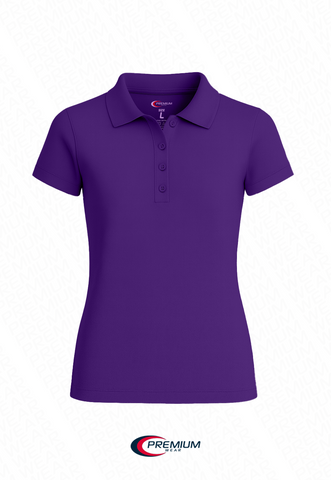 Girls Short Sleeve Pique Polo Shirt