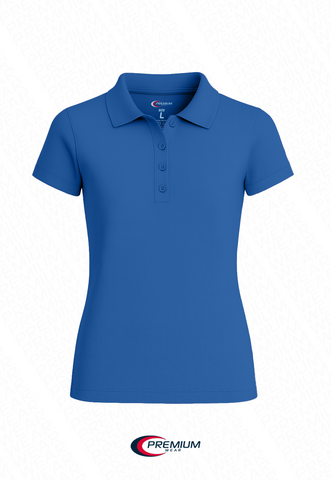 Girls Short Sleeve Pique Polo Shirt
