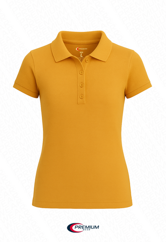 Girls Short Sleeve Pique Polo Shirt