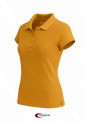 Girls Short Sleeve Pique Polo Shirt