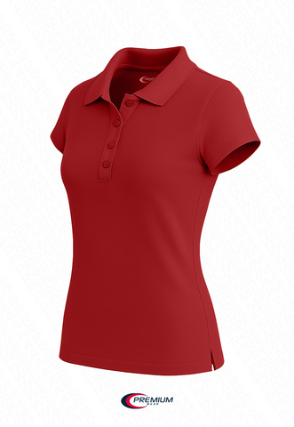 Girls Short Sleeve Pique Polo Shirt