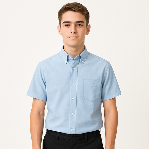 Boys Short Sleeve Oxford Shirt