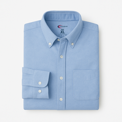 Men's Long Sleeve Oxford Shirt - Big Size