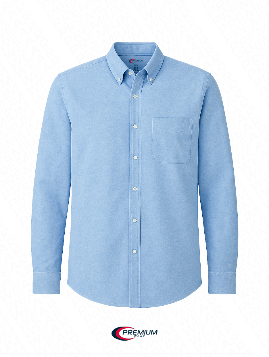 Men's Long Sleeve Oxford Shirt - Big Size