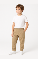 Boy's Twill Jogger Pants - Single