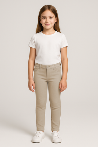 Girls Pointel Stretch Pants