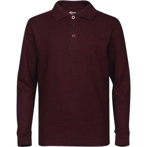 Boys/ Unisex Long Sleeve Pique Polo Shirt