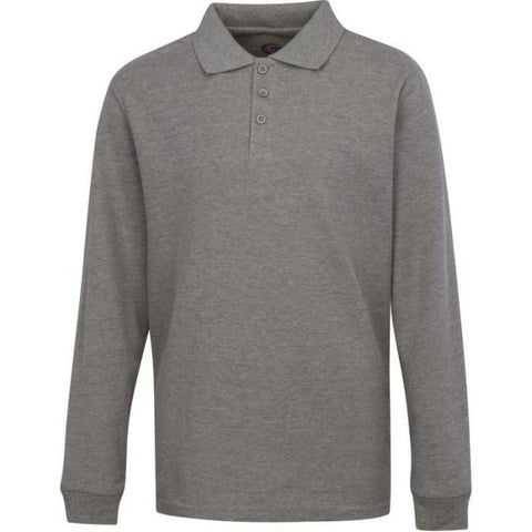 Boys/ Unisex Long Sleeve Pique Polo Shirt