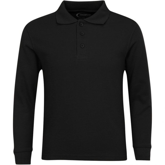 Boys/ Unisex Long Sleeve Pique Polo Shirt