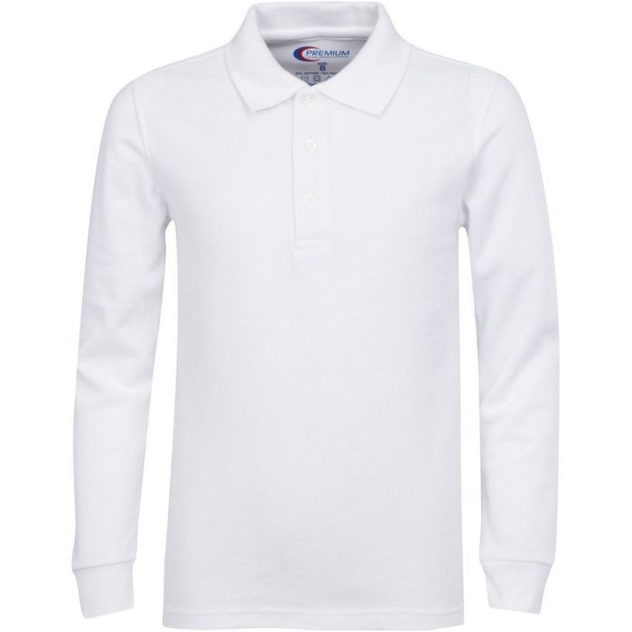 Boys/ Unisex Long Sleeve Pique Polo Shirt