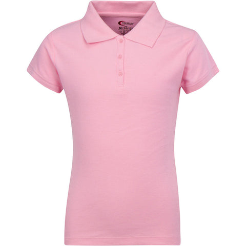 Girls Short Sleeve Pique Polo Shirt