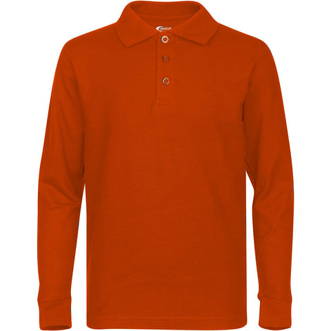 Toddlers Long Sleeve Pique Polo Shirt