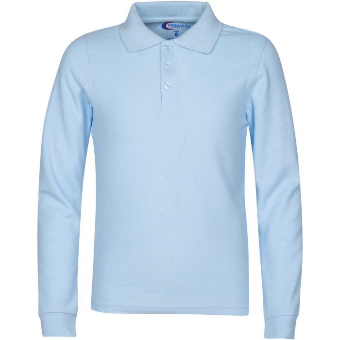 Shop Unisex Long Sleeve Pique Polo Shirt Online