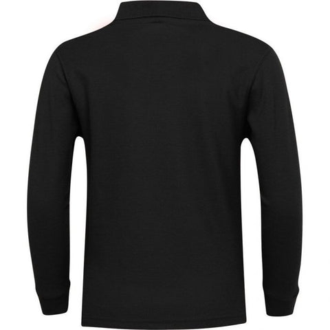 Unisex Long Sleeve Pique Polo Shirt - Wholesale Bulk School Uniforms