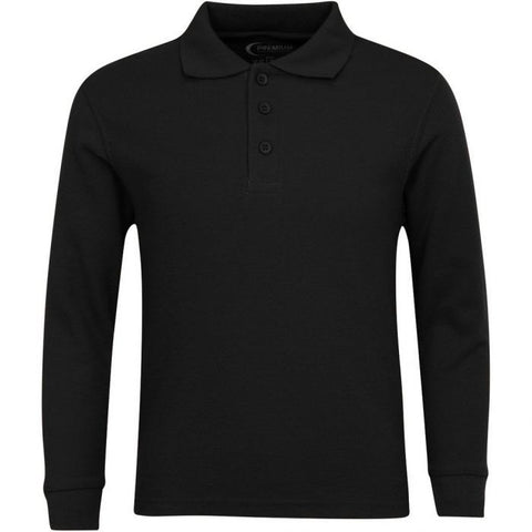 Unisex Long Sleeve Pique Polo Shirt - Wholesale Bulk School Uniforms