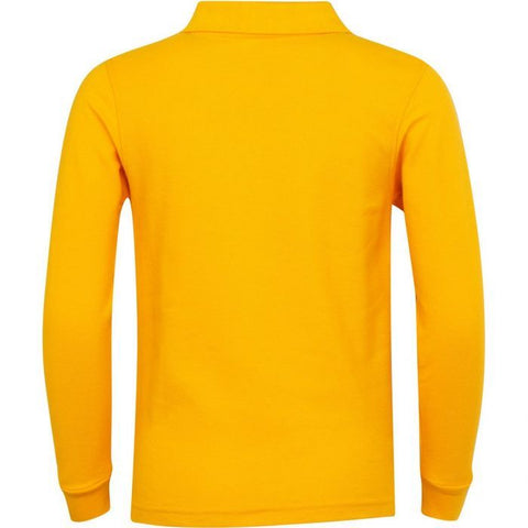 long sleeve pique polo shirt