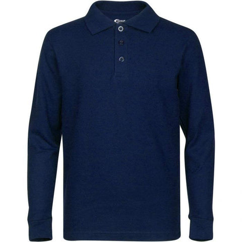 Unisex Long Sleeve Pique Polo Shirt