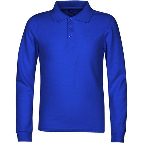 Unisex Long Sleeve Pique Polo Shirt