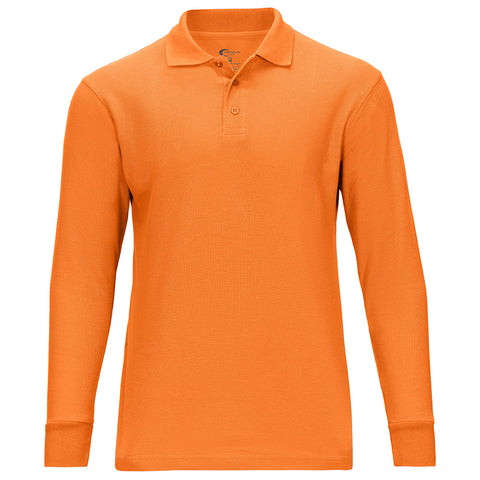 Men's Long Sleeve Pique Polo Shirt